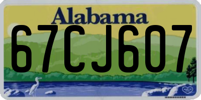 AL license plate 67CJ607