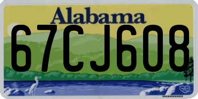 AL license plate 67CJ608
