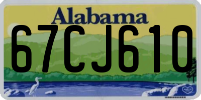 AL license plate 67CJ610