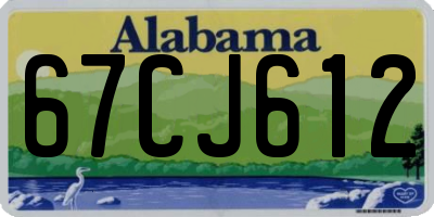 AL license plate 67CJ612