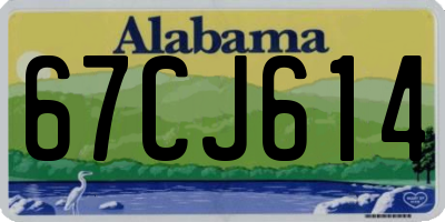 AL license plate 67CJ614