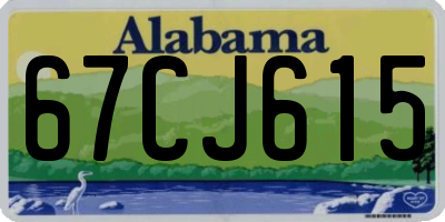 AL license plate 67CJ615