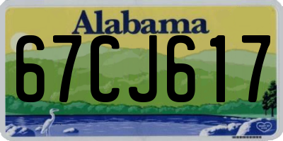 AL license plate 67CJ617