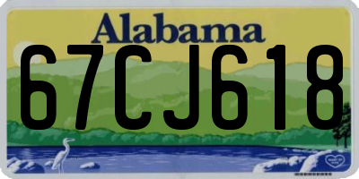 AL license plate 67CJ618