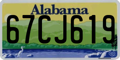 AL license plate 67CJ619