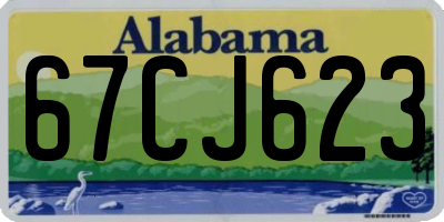 AL license plate 67CJ623