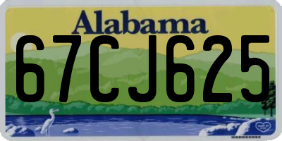 AL license plate 67CJ625