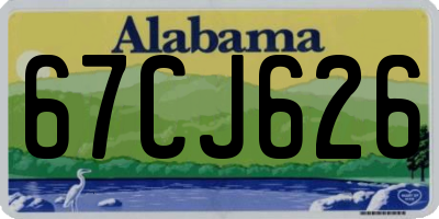 AL license plate 67CJ626