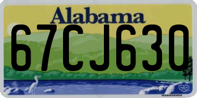 AL license plate 67CJ630