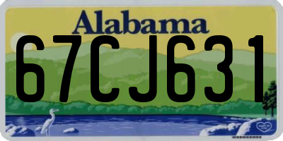 AL license plate 67CJ631