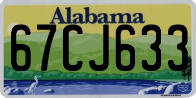 AL license plate 67CJ633