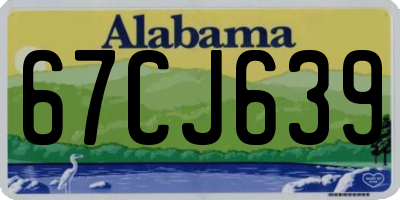 AL license plate 67CJ639
