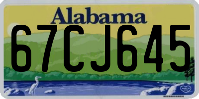 AL license plate 67CJ645