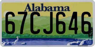 AL license plate 67CJ646