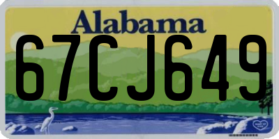 AL license plate 67CJ649
