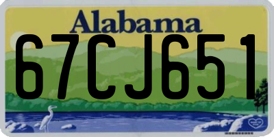 AL license plate 67CJ651