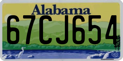 AL license plate 67CJ654