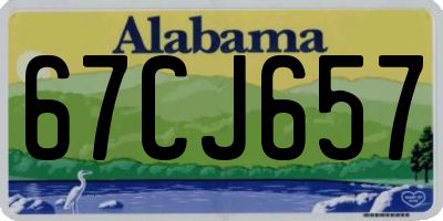 AL license plate 67CJ657