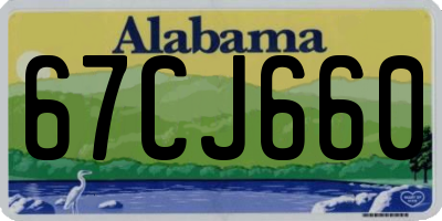 AL license plate 67CJ660