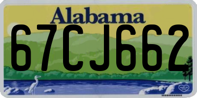 AL license plate 67CJ662