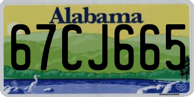 AL license plate 67CJ665