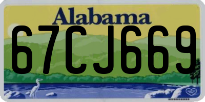 AL license plate 67CJ669