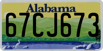 AL license plate 67CJ673