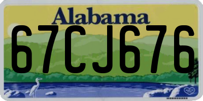 AL license plate 67CJ676