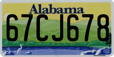 AL license plate 67CJ678