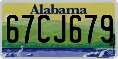AL license plate 67CJ679