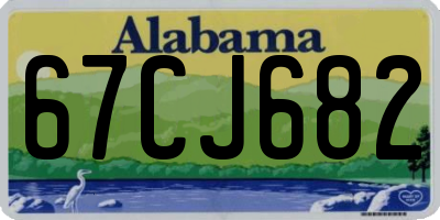AL license plate 67CJ682