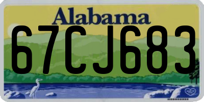 AL license plate 67CJ683