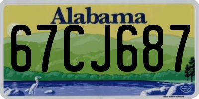 AL license plate 67CJ687
