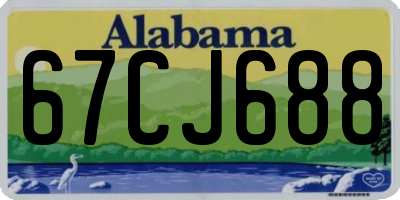 AL license plate 67CJ688