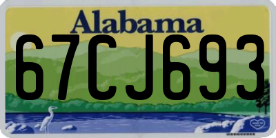 AL license plate 67CJ693