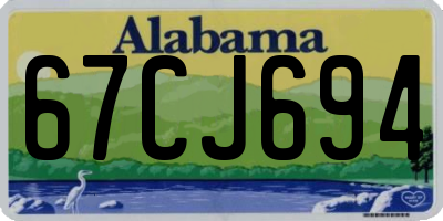 AL license plate 67CJ694