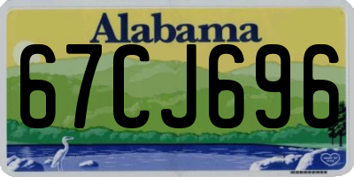 AL license plate 67CJ696
