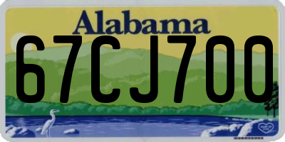 AL license plate 67CJ700