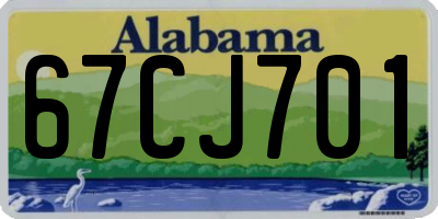AL license plate 67CJ701