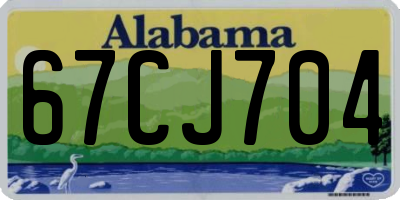 AL license plate 67CJ704