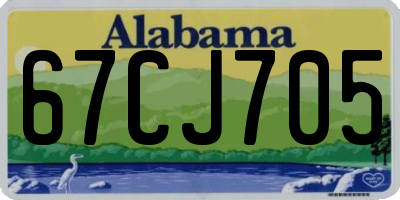 AL license plate 67CJ705