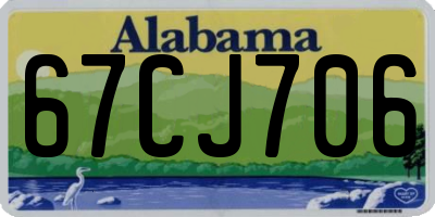 AL license plate 67CJ706