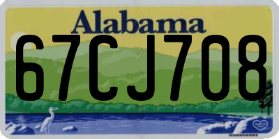 AL license plate 67CJ708