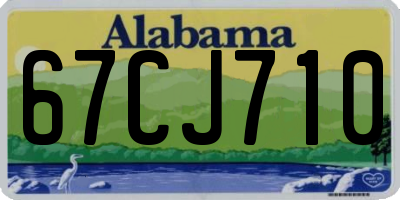 AL license plate 67CJ710