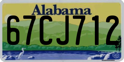 AL license plate 67CJ712