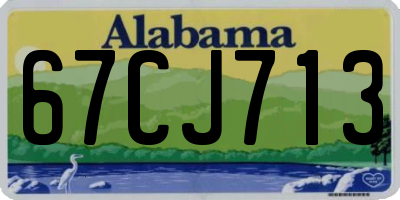 AL license plate 67CJ713