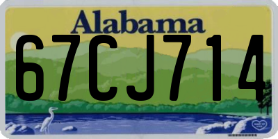 AL license plate 67CJ714