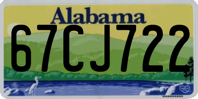 AL license plate 67CJ722
