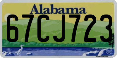 AL license plate 67CJ723