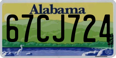 AL license plate 67CJ724